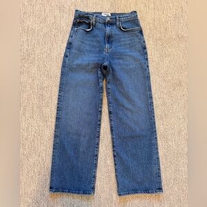 Harper Crop Mid Rise Relaxed Straight Jean in Moor size 24